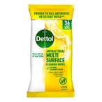 Buy Dettol Lemon Antibacterial Multi Surface Cleaning Wipes, 36s in Kuwait