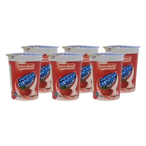 Lyons Maid Frusion Strawberry Yogurt 150ml x Pack of 6