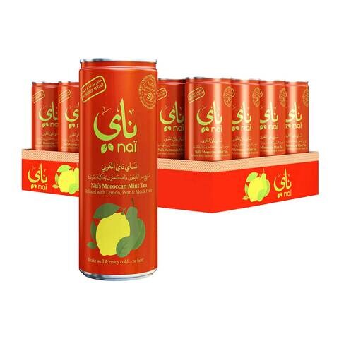 Nais Moroccan Mint Tea 100% Natural Ready to Drink 250ml Pack of 24 ...