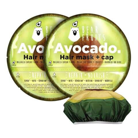 Buy Bear Fruits Avocado Frutilicious Hair Mask  Cap Repair  Nourish 20ml Pack of 2 in UAE