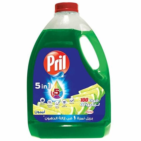 Prill Dishwashing Liquid, Green Lemon - 2.5 Liter