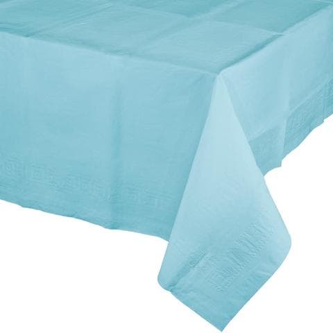 Creative Converting- Touch Of Color Pastel Blue Plastic Lined Tablecover 54in X&lt; &gt;Pastel Blue&lt; &gt;