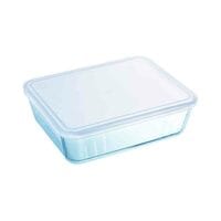 Pyrex Rectangular Dish Container With Plastic Lid Clear 400ml