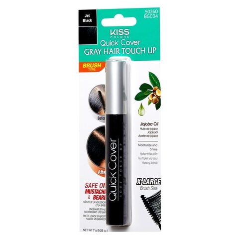 Kiss Quick Cover Jet Black Gray Hair Touch Up Stick 7g