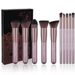 اشتري Makeup Brush Set Qivange 10Pcs Kabuki Brush Dense Soft Synthetic Liquid Foundation Face Blending Makeup Brushes Kit with Box for Christmas Halloween Birthday في الامارات