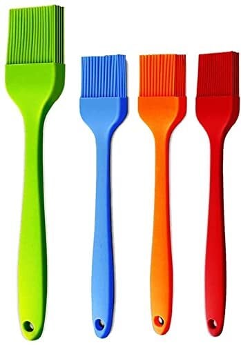 4 Pack Silicone Basting Pastry Brush Spread Oil Butter Sauce Marinades for  BBQ