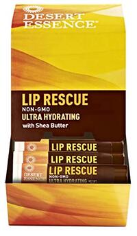 Desert Essence Lip Rescue Ultra Hydrating With Shea Butter - 0.15 Oz - 24 Pack - Soft Moisturizer Balm Stick - W/Ginkgo Biloba Extract - For Dry Lips