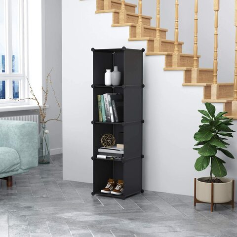 Black deals bookcase cabinet