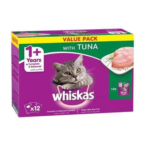 Buy Whiskas with tuna 80g x12 in Saudi Arabia