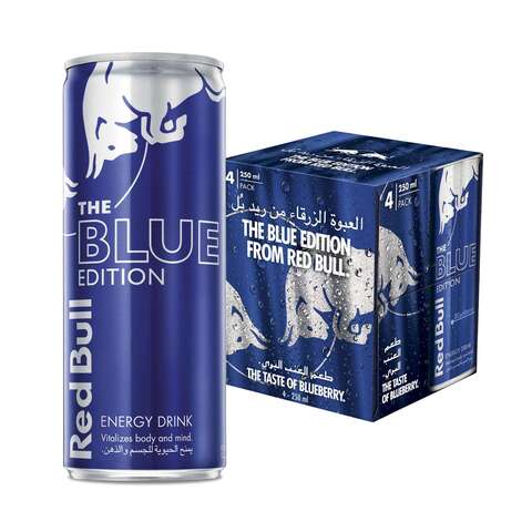 ريد بول إصدار أزرق مشروب طاقة توت 250 ملل حزمة من 4