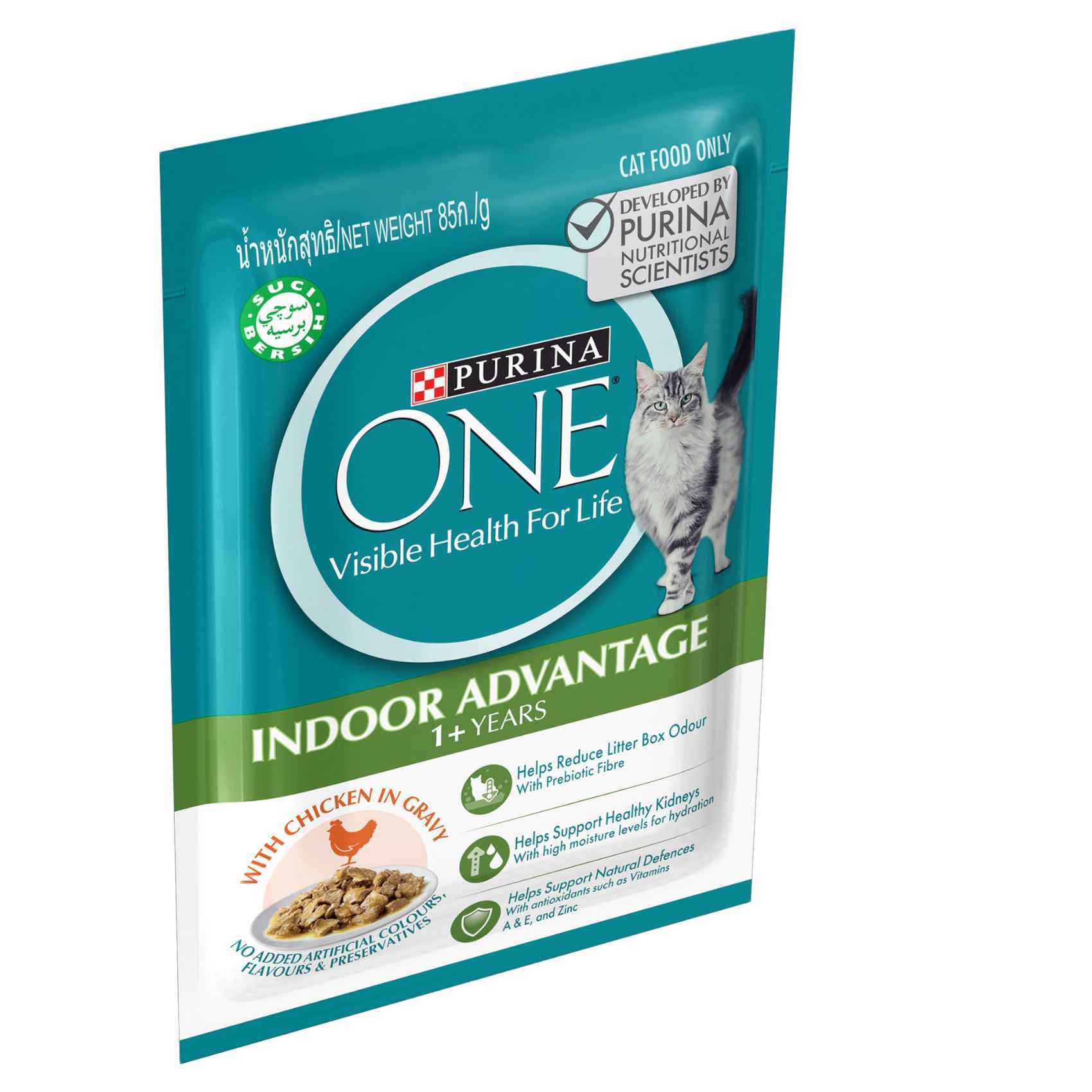 Purina One Indoor Advantage 1 Years With Chicken In Gravy Cat