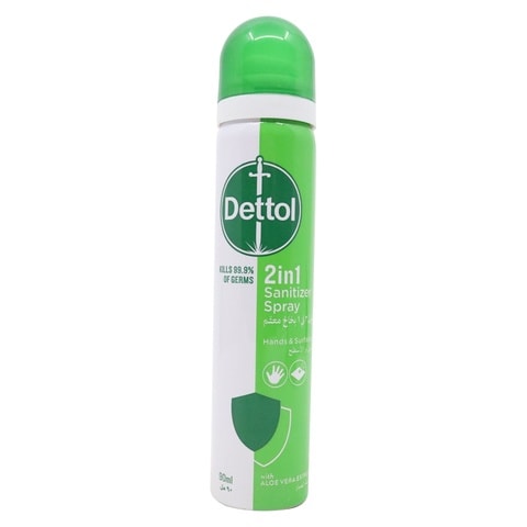Dettol 2-In-1 Sanitizer Spray Original 90ml