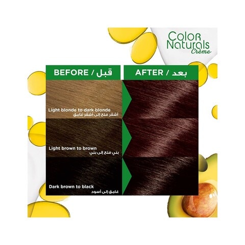Garnier Color Naturals Creme Nourishing Permanent Hair Colour 5.25 Light Opal Mahogany Brown 100ml