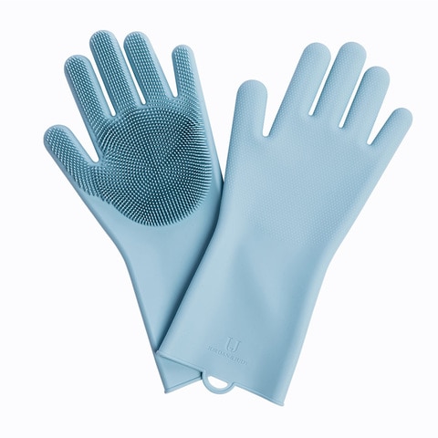 Generic-Magic Silicone Cleaning Gloves Insulation Non-slip Dishwashing Glove Double-sided Wear Gloves For Home Kitchen
