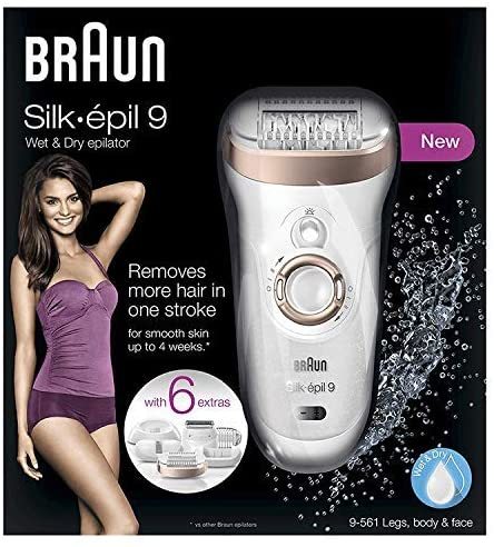 Braun Silk Epil 9 Wet And Dry Epilator Clear
