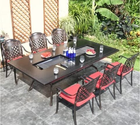 High top patio table deals with fire pit