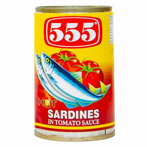 555 Hot Sardiness In Tomato Sauce 155g