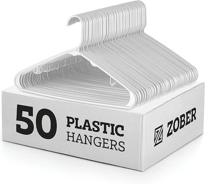 Zober Velvet Hangers 100 Pack - Heavy Duty Gray Hangers for Coats