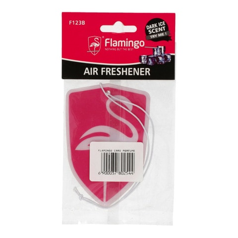 Flamingo Air Freshener Dark Ice Scent Card Perfume