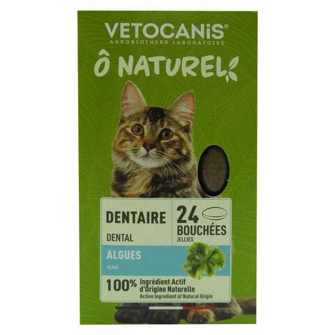 Vetocanis O Naturel Dental Bites For Cat With Algae 24 Tablets