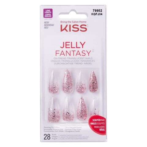 Kiss Jelly Fantasy False Nails KGFJ04C Clear 28 PCS