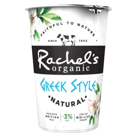 Rachel&#39;s Organic Greek Style Low Fat Natural Yoghurt 450g