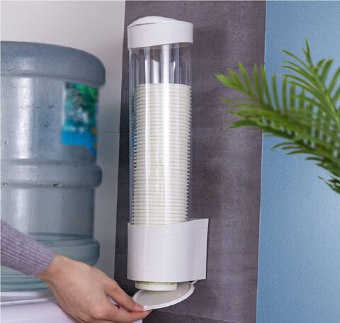 COOLBABY Anti Dust Paper Cup Dispenser Holder 50 Cups Convenient Container, 7.5 cm, Plastic, NO, Cup Holders