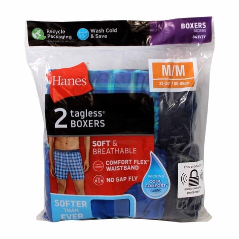 HANES Tagless Boxer Briefs Men's Size M 32-34 3-Pk Comfort Flex