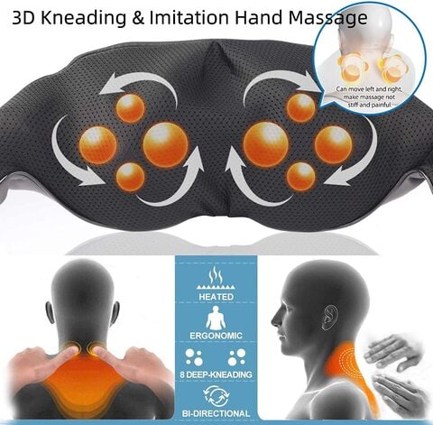  MoCuishle Shiatsu Back Shoulder and Neck Massager with Heat,  Electric Deep Tissue 4D Kneading Massage, Best Gifts for Women Men Mom Dad  : Health & Household