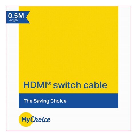 Mychoice 3-In-1 HDMI Switch Cable Black 0.5m