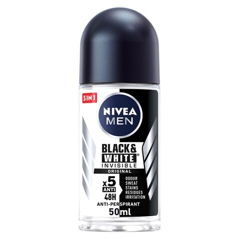NIVEA MEN Antiperspirant Roll-on for Men Black &amp; White Invisible Protection Original 50ml