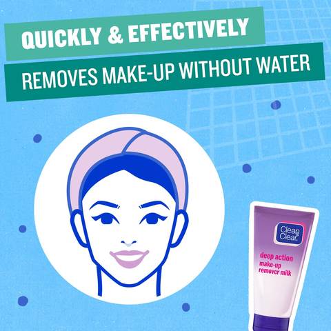 Clean &amp; Clear Deep Action Makeup Remover Milk White 150ml