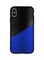Theodor - Protective Case Cover For Apple iPhone X Blue &amp; Black Leather