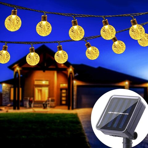 Buy Joyway 200 Led Solar Outdoor Crystal Ball Lights Solar Powered Christmas Lights Waterproof Decorative Lights With 8 Modes For Wedding Garden Patio Parties Christmas Tree Online Shop Home Garden