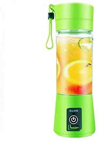 Generic 6 Blades Handhels Juicer Bottle Portable Mini Usb Electric Fruit Citrus Lemon Juicer Blender Squeezer Reamer Machine 380Ml Green