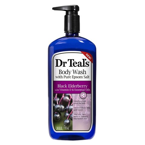 Dr Teal&#39;s Black Elderberry Body Wash With Vitamin D And Essential Oils 710ml