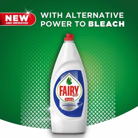 Fairy Plus Antibacterial Dishwashing Liquid Soap with alternative power to bleach 800 ml