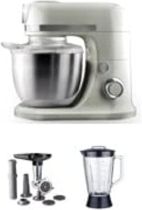 Akai Stand Mixer, Blender Jar, Meat Grinder, Heavy Duty, Stainless Steel, White, SMMA-H6231 - One Year Warranty