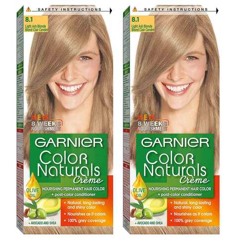 Garnier Hair Color Natural Light Ash Blonde No.8.1 2 Pieces
