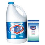 اشتري Clorox Original Liquid Bleach White 3.78L And Disinfecting Wipes White 30 count في الامارات