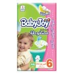 Buy Babyjoy Compressed Diamond Pad Diapers Size 6 Junior XXL 16kg Giant Pack 46 Diapers in UAE