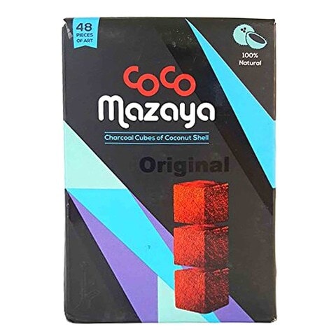 Coco Mazaya Charcoal Cubes Of Coconut Shell 48pieces