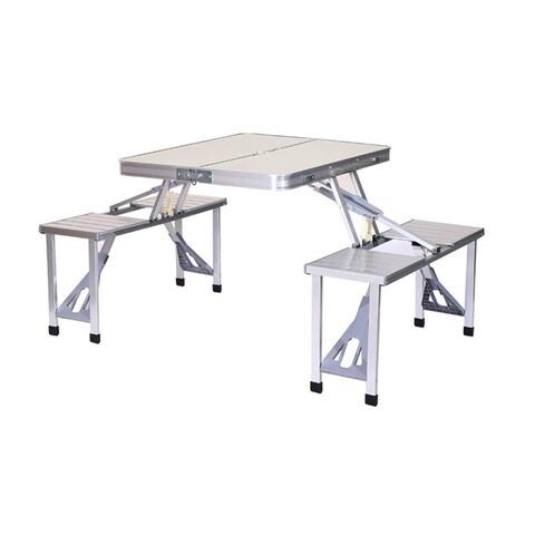 Crony Aluminum Picnic Table Lightweight Fold - Up Picnic Table