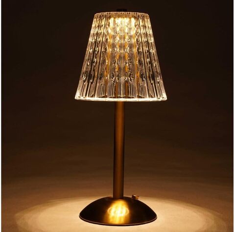 Brass and deals glass table lamp