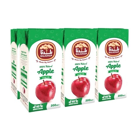 Baladna Long Life Green Apple Juice 200mlx6&#39;s