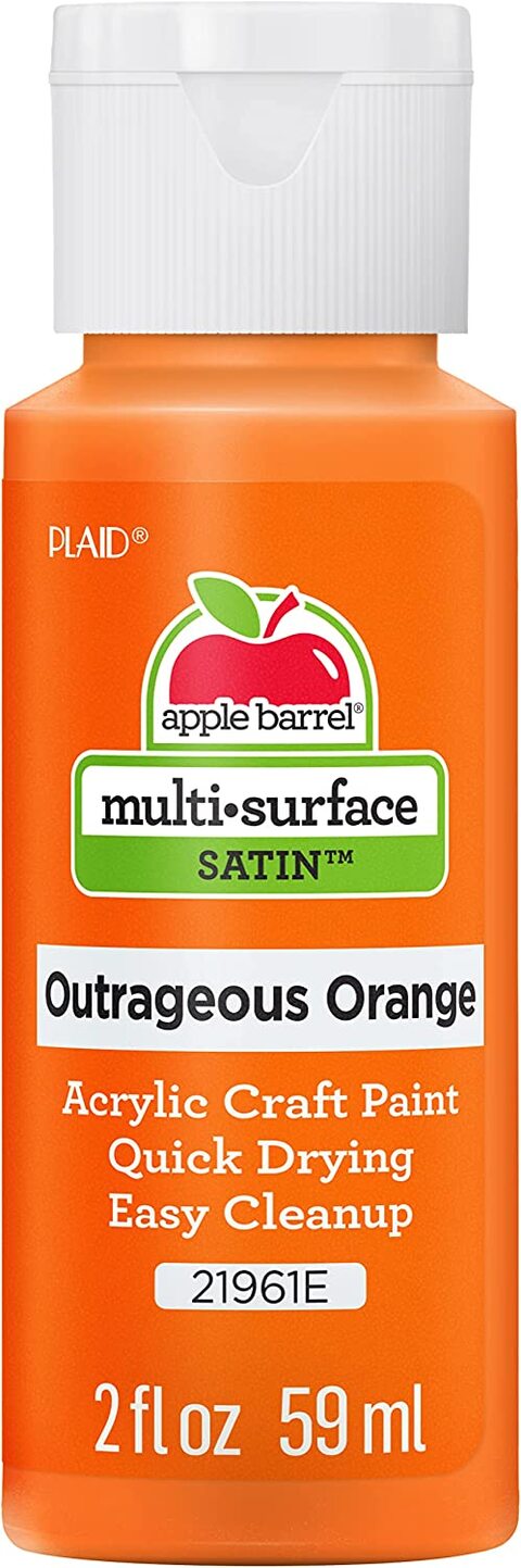 Buy Apple Barrel Multi Surface Acrylic Paint, 2 Oz, Outrageous Orange 2 ...