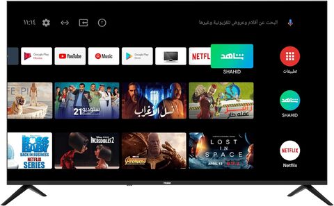 Haier 50 Inch, 4K UHD, Smart TV, H50K6UG, Black (Android Official With Google Assistant, Google Play, Netflix, YouTube, Shahid, Wi-Fi, Bluetooth)