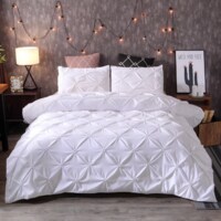 Buy Deals For Less Luna Home King Size 6 Pcs ( Duvet Cover 220×240,  Bedsheet 200×200+30cm, 4 Pillow Covers 50×75 Cm) Bedding Set, Modern  Geometric Pattern Plain White Color , Bedding Set