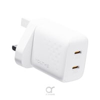 Voltme 35W USB C Charger, GaN3 Fast Charging Type C Adapter Dual USB‑C Ports, Wall Charger Plug Compatible with iPhone 15 Plus/15 Pro/14/13/12/11 Series Galaxy, Pixel 4/3 iPad/iPad mini and More White