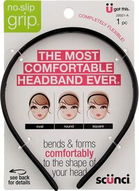 Scunci No Slip Grip Bendable Headband, 3 Per Case.